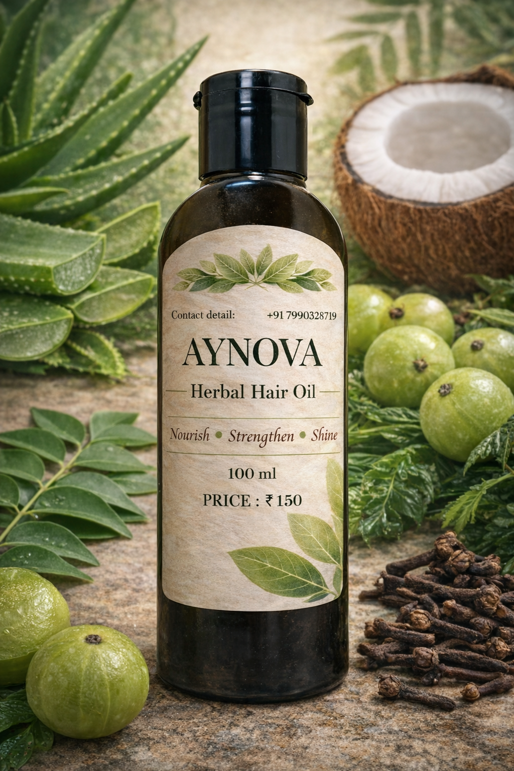 AYNOVA Herbal Hair Oil bottle